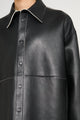 Acne Studios Leather Overshirt Black