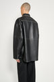 Acne Studios Leather Overshirt Black