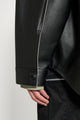 Acne Studios Leather Overshirt Black