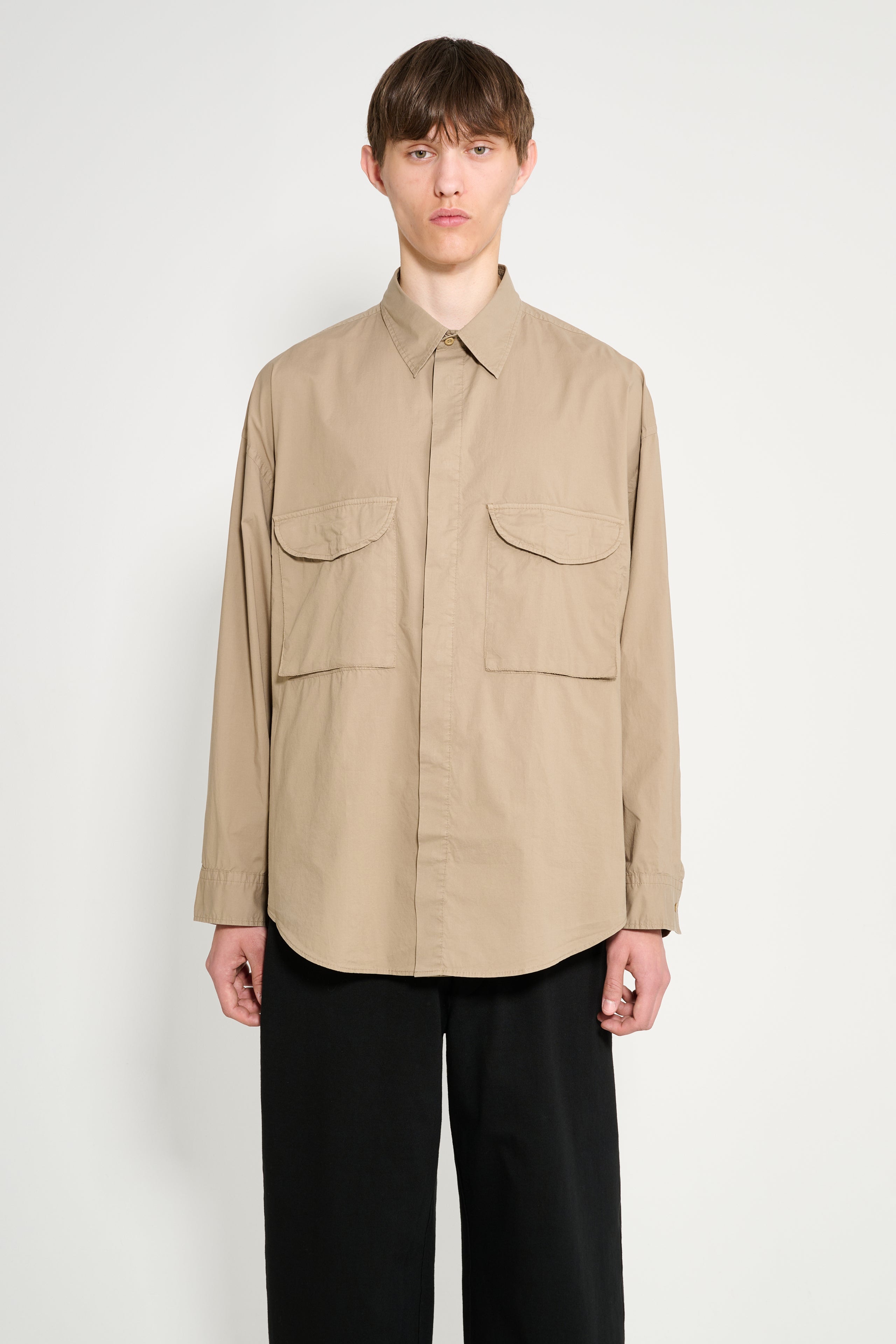 Acne Studios Garment Dyed Shirt Taupe Brown