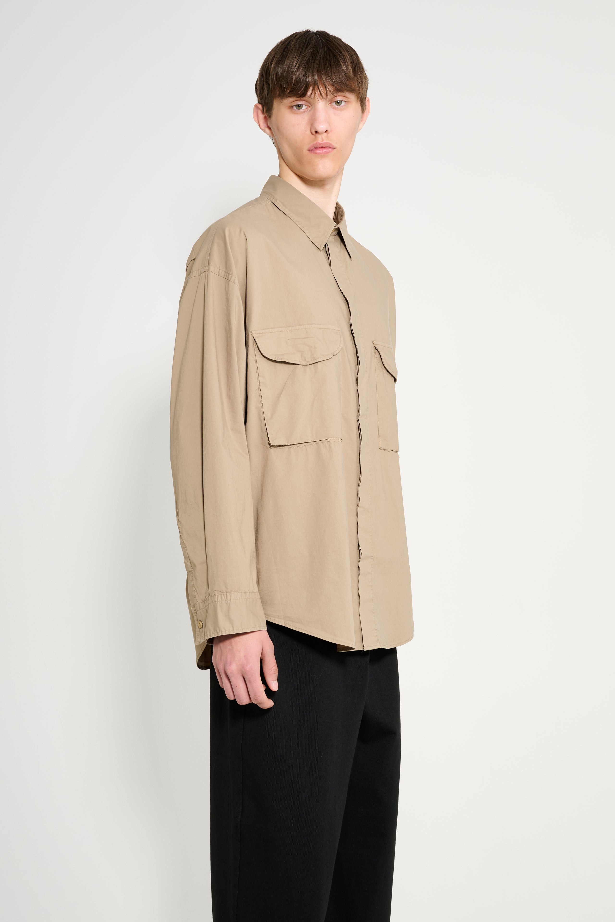 Acne Studios Garment Dyed Shirt Taupe Brown