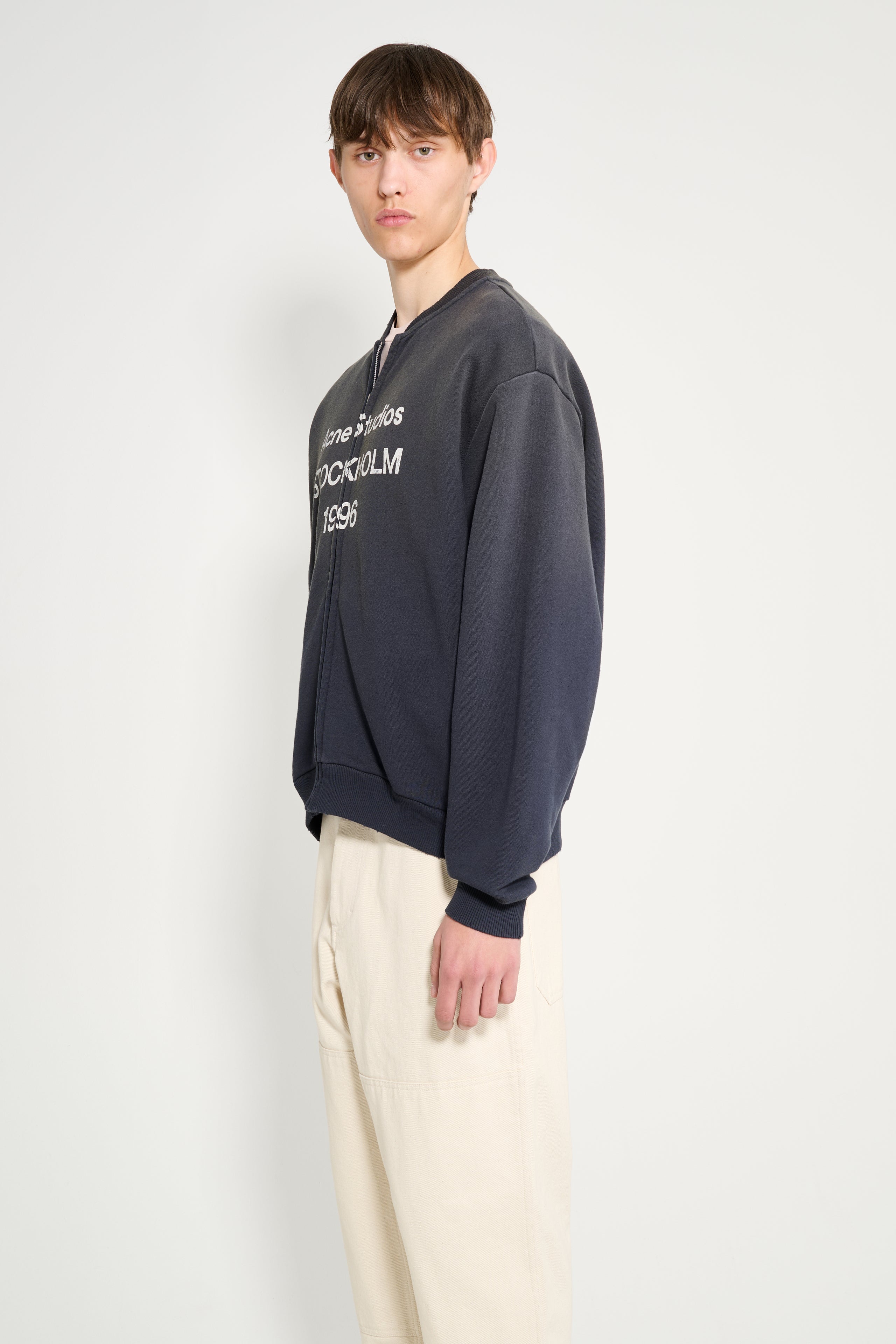 Acne Studios Zip Up 1996 Sweatshirt Black