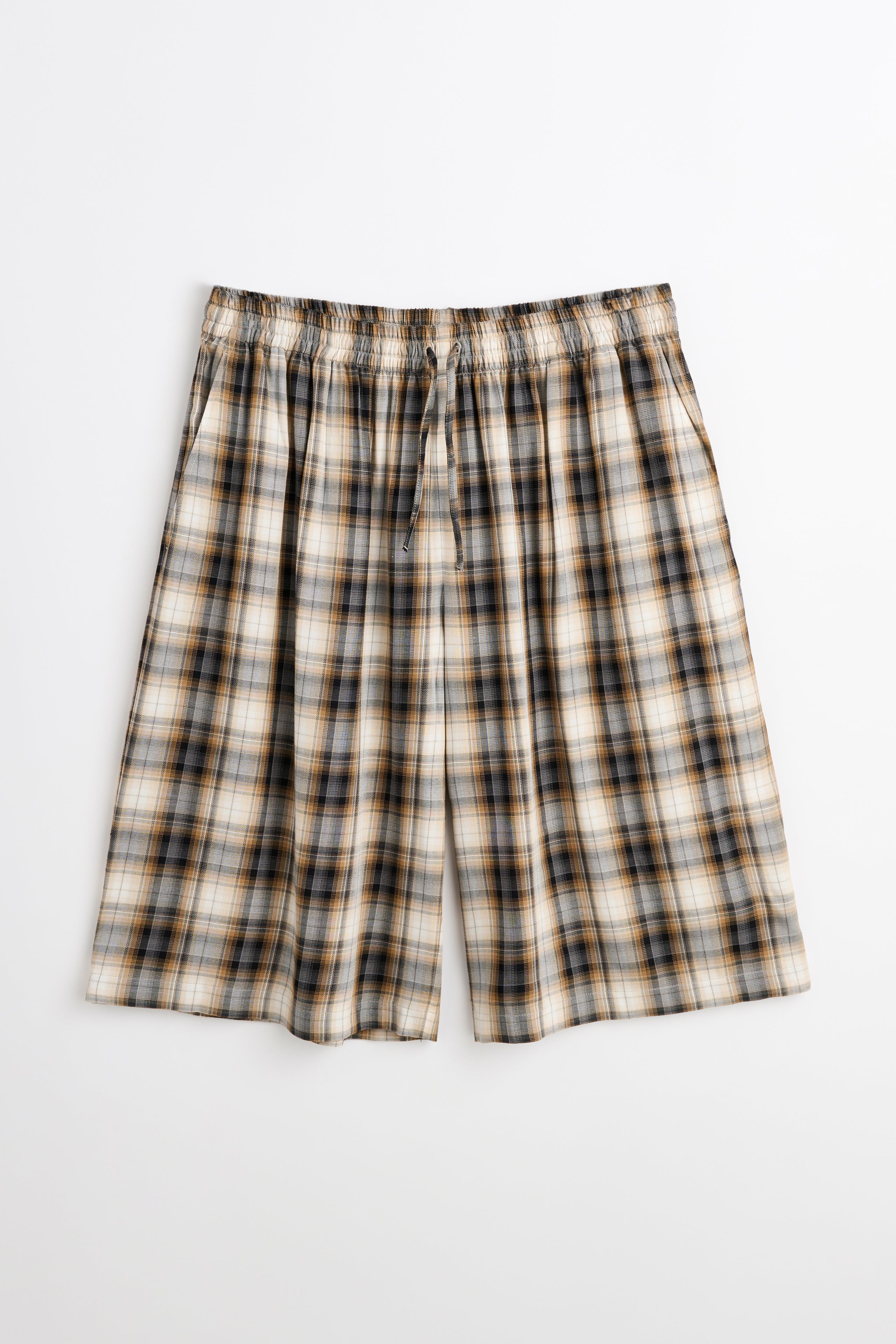 Acne Studios Check Shorts Beige / Black
