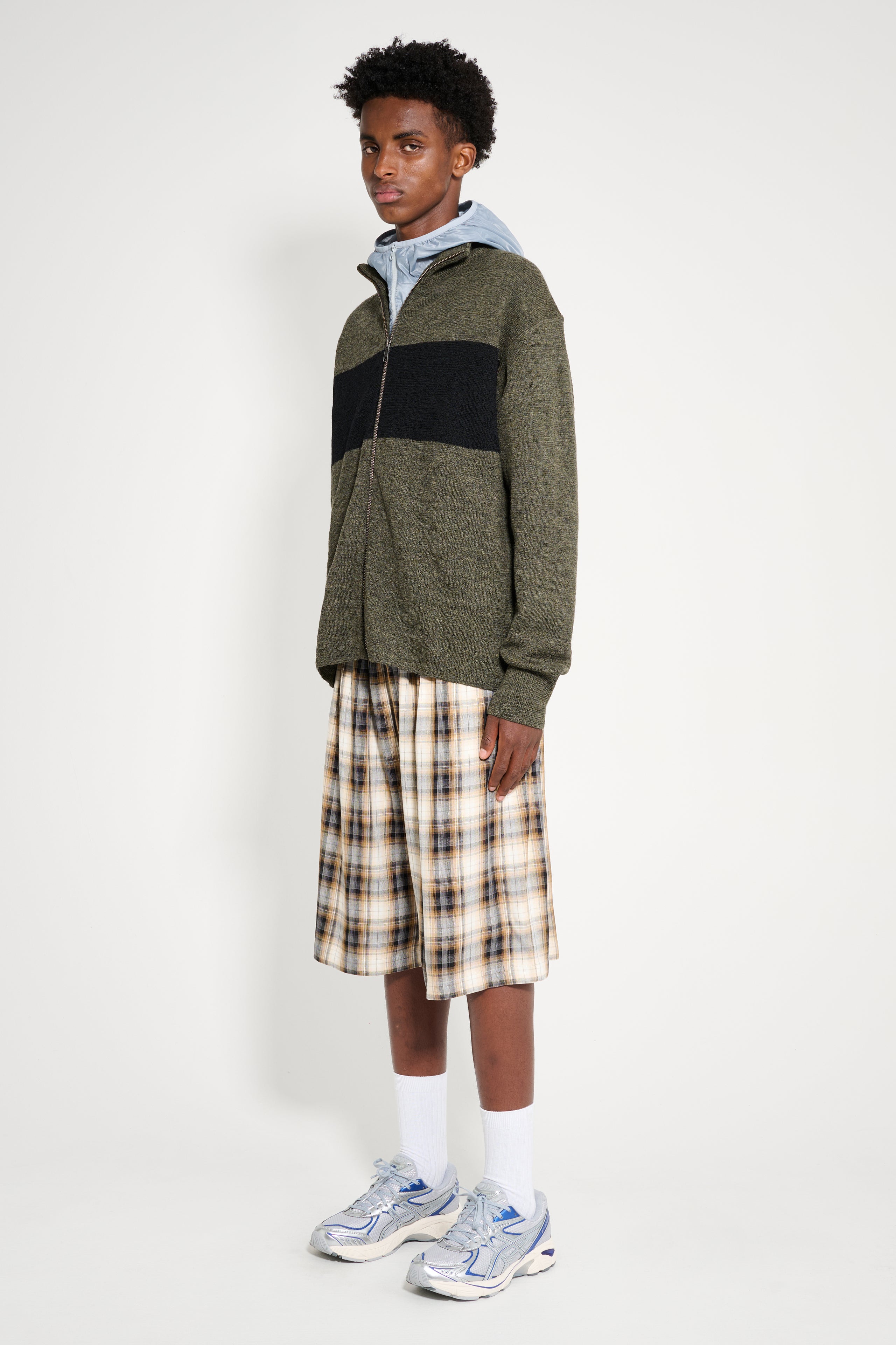 Acne Studios Check Shorts Beige / Black