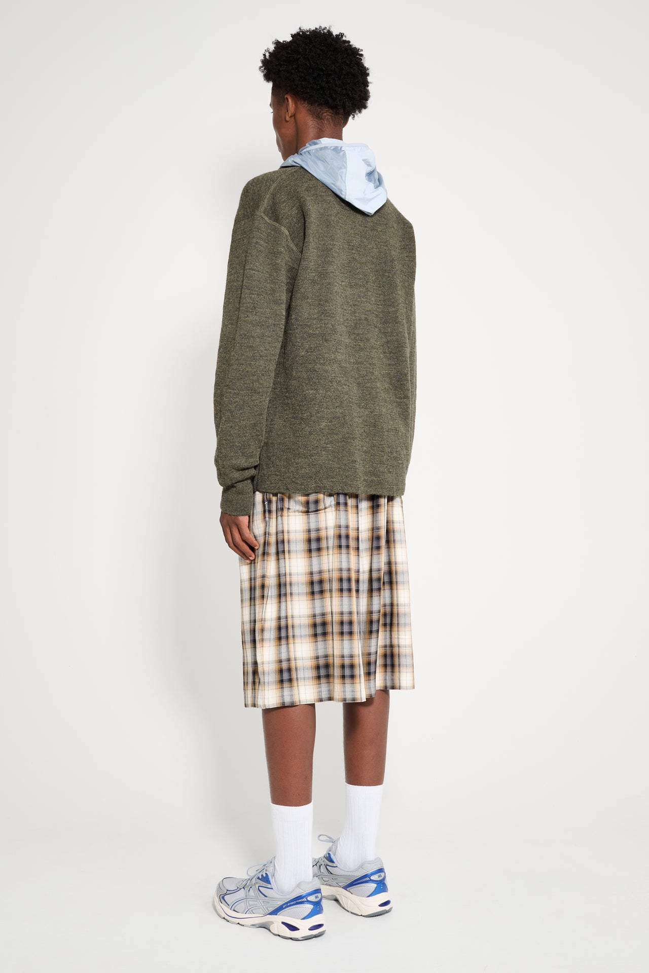Acne Studios Check Shorts Beige / Black