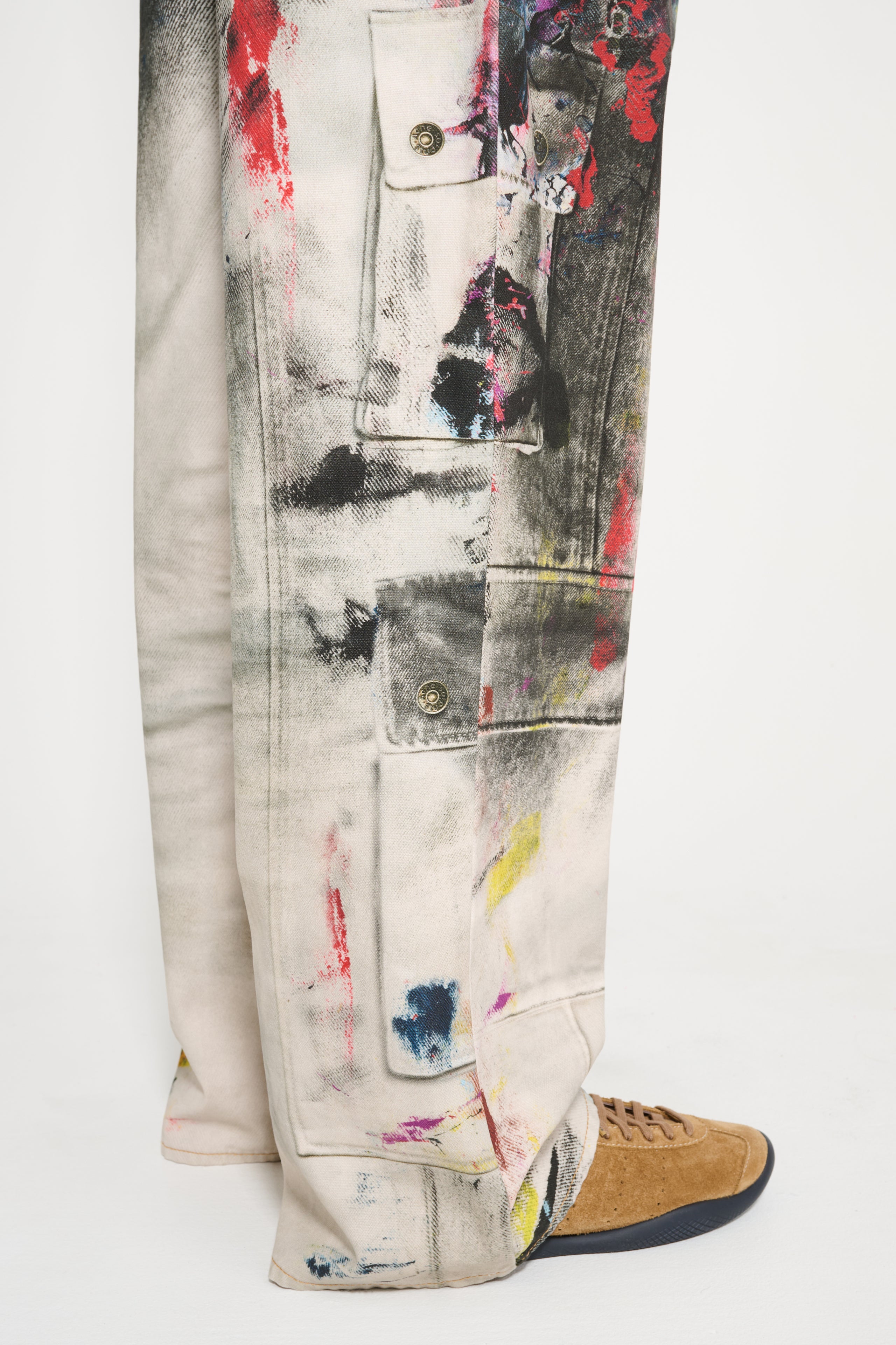 Acne Studios 1981 Baggy Fit Jeans White / Multi