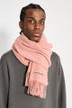 Acne Studios Fringe Wool Scarf Narrow Rose Melange