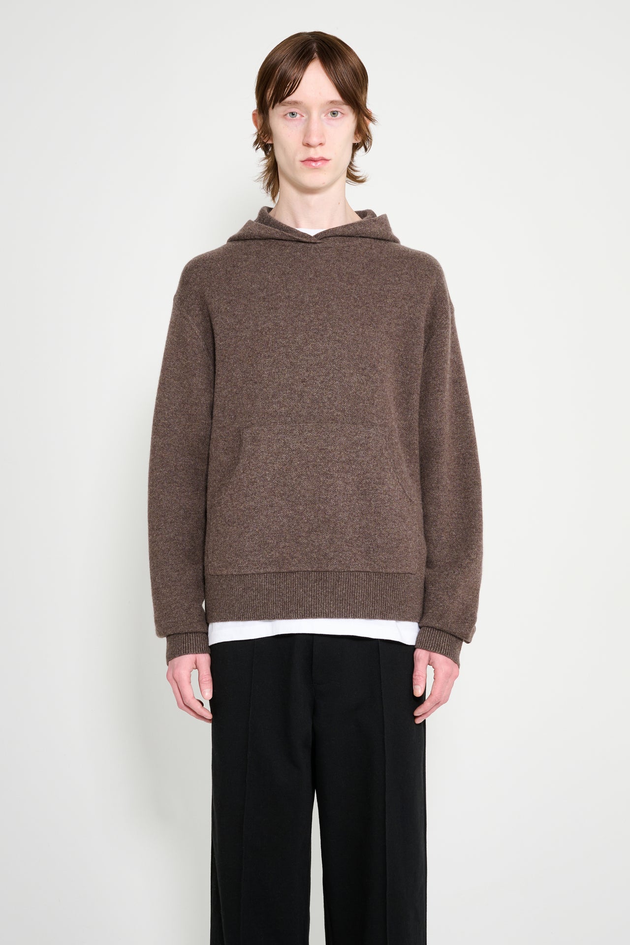Acne Studios Knitted Hoodie Walnut Brown