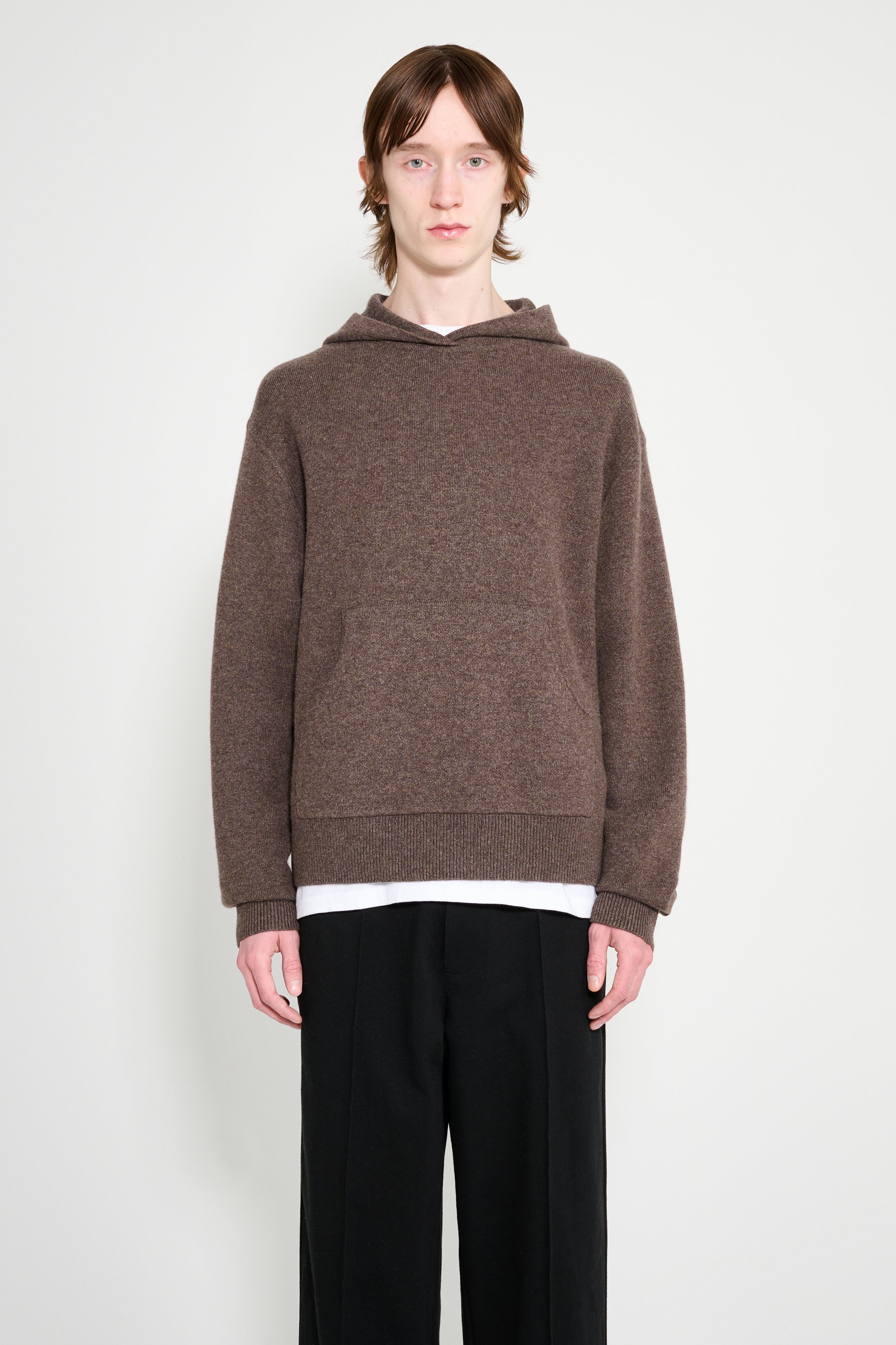 Acne Studios Knitted Hoodie Walnut Brown