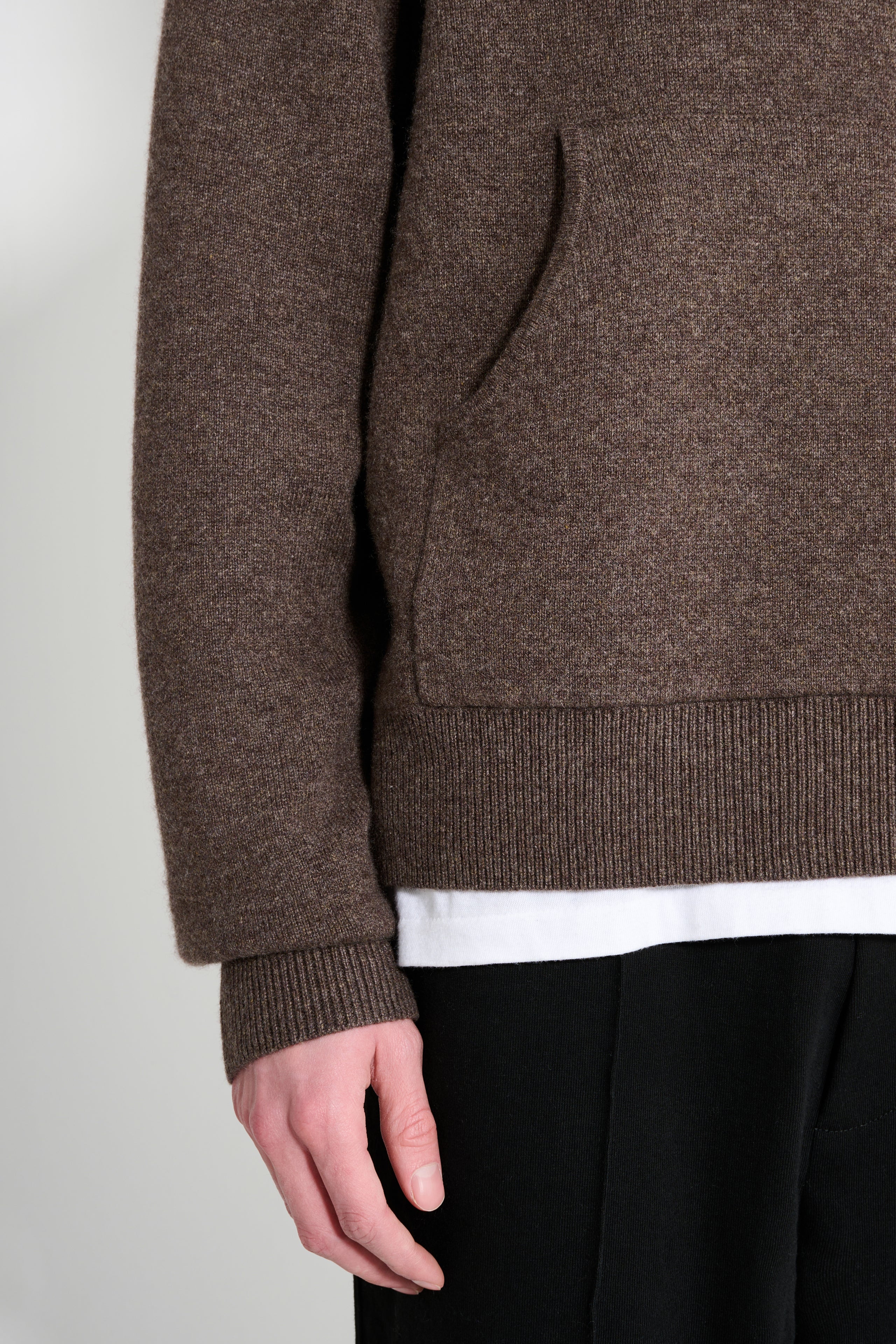 Acne Studios Knitted Hoodie Walnut Brown