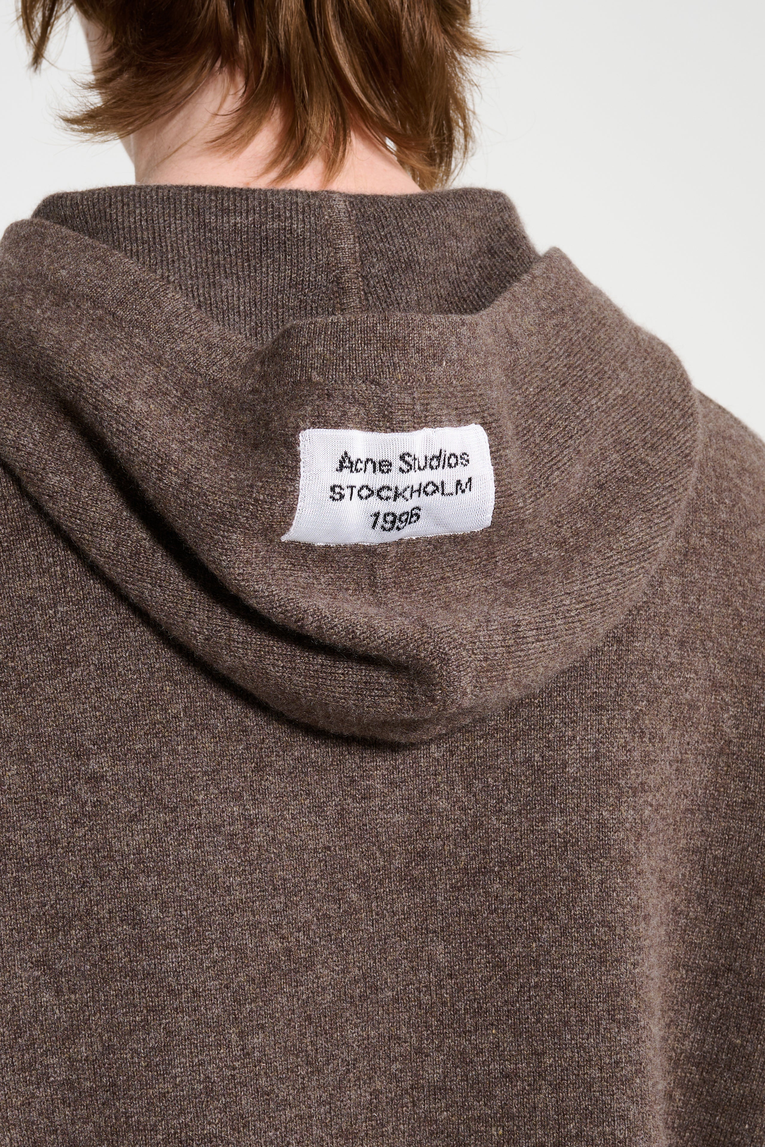 Acne Studios Knitted Hoodie Walnut Brown