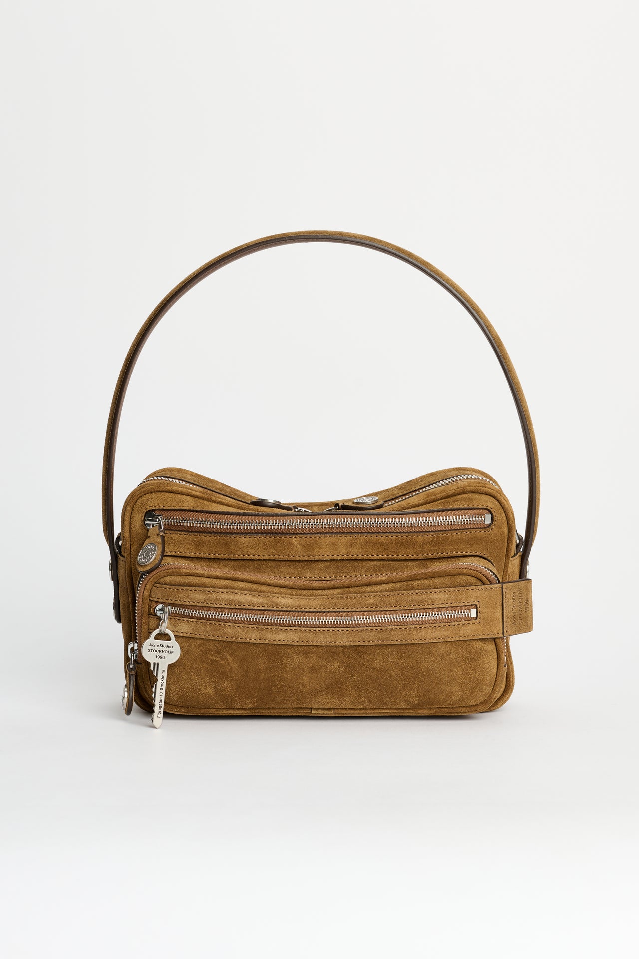 Acne Studios Camero Party Bag Suede Cognac Brown