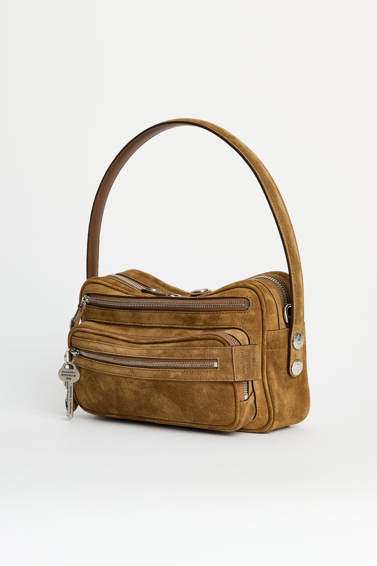 Acne Studios Camero Party Bag Suede Cognac Brown