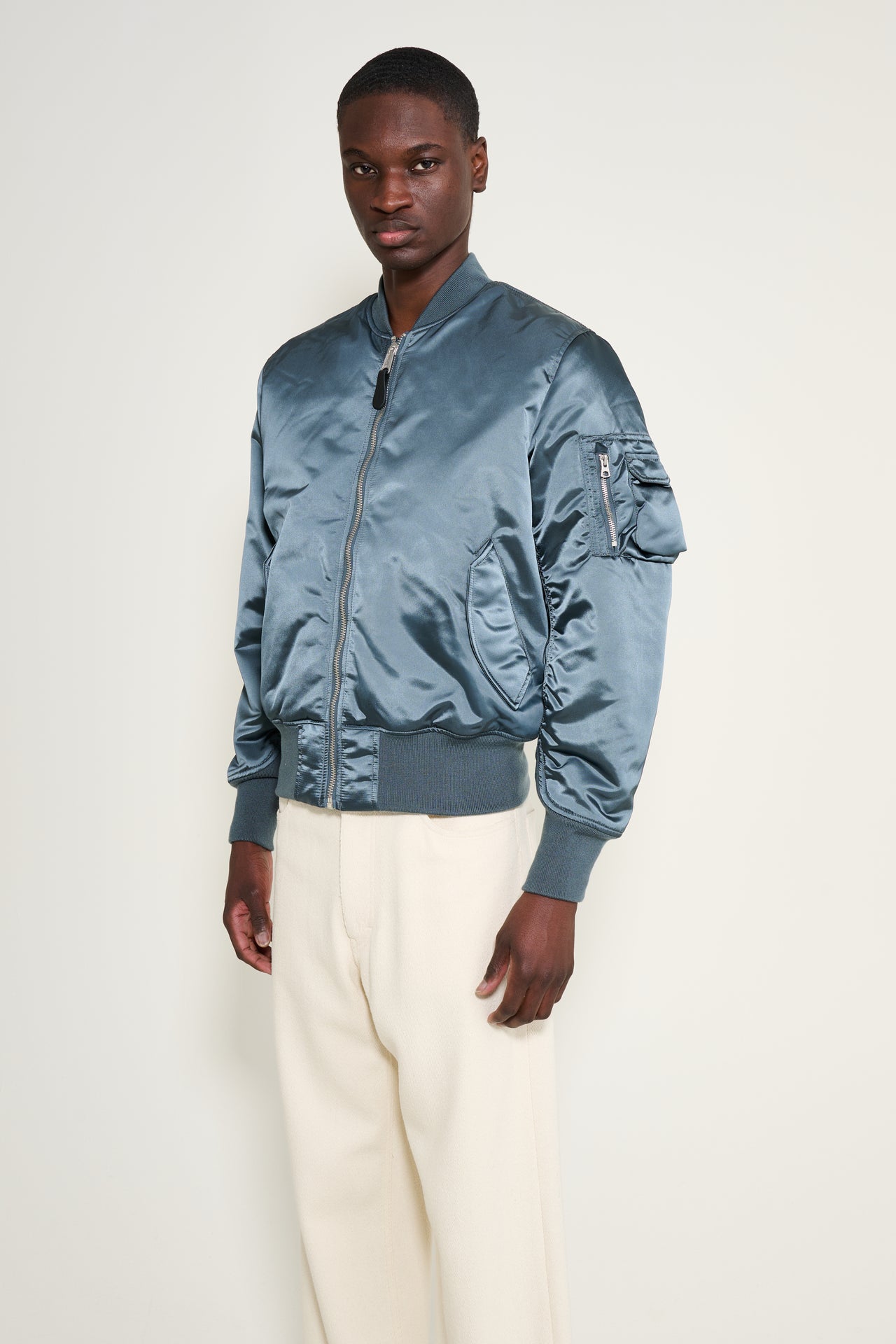 Alpha Industries MA-1 Base Flight Jacket Denim Blue