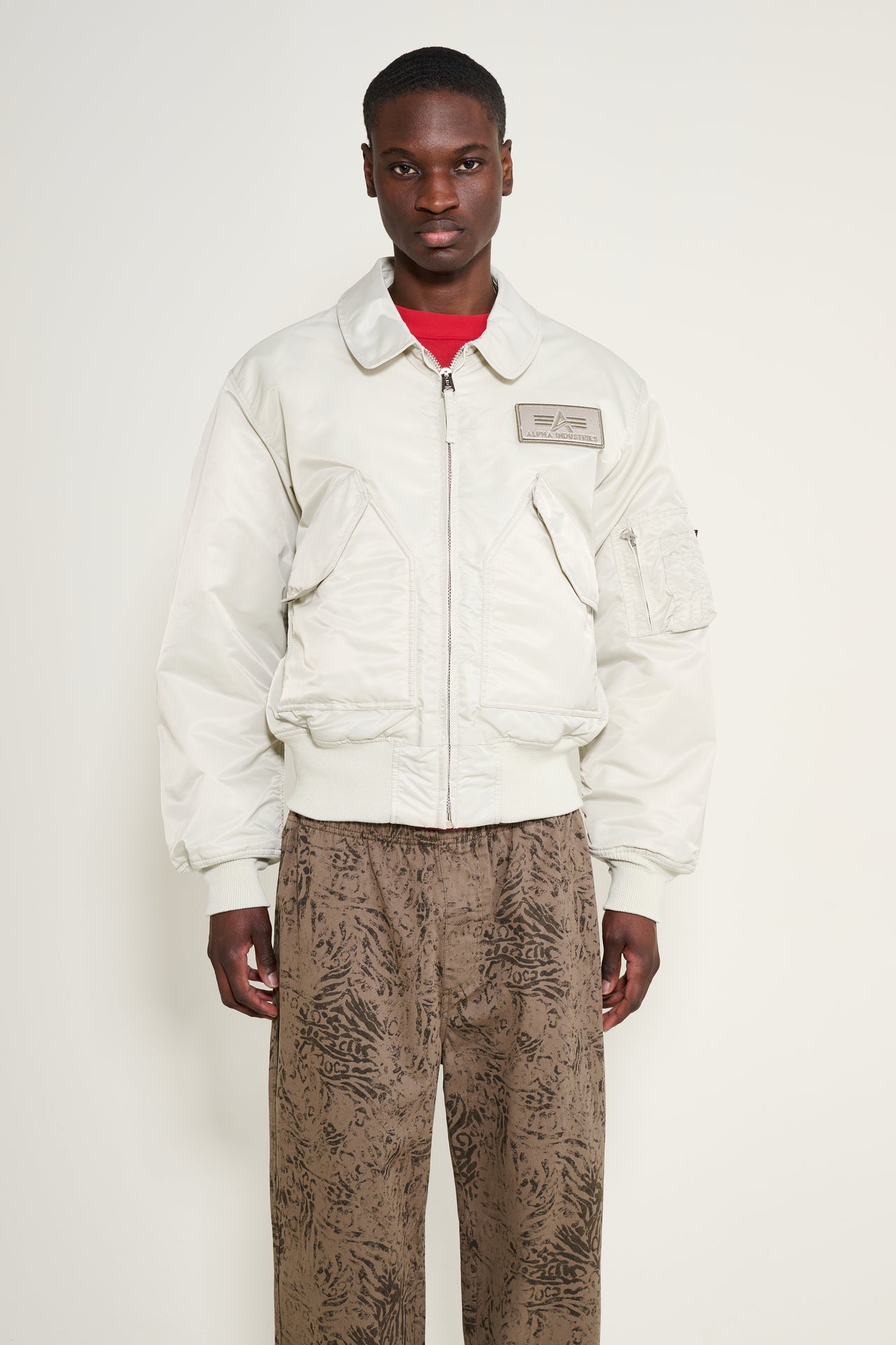 Alpha Industries CWU-45 Heritage Bomber Jacket Stone