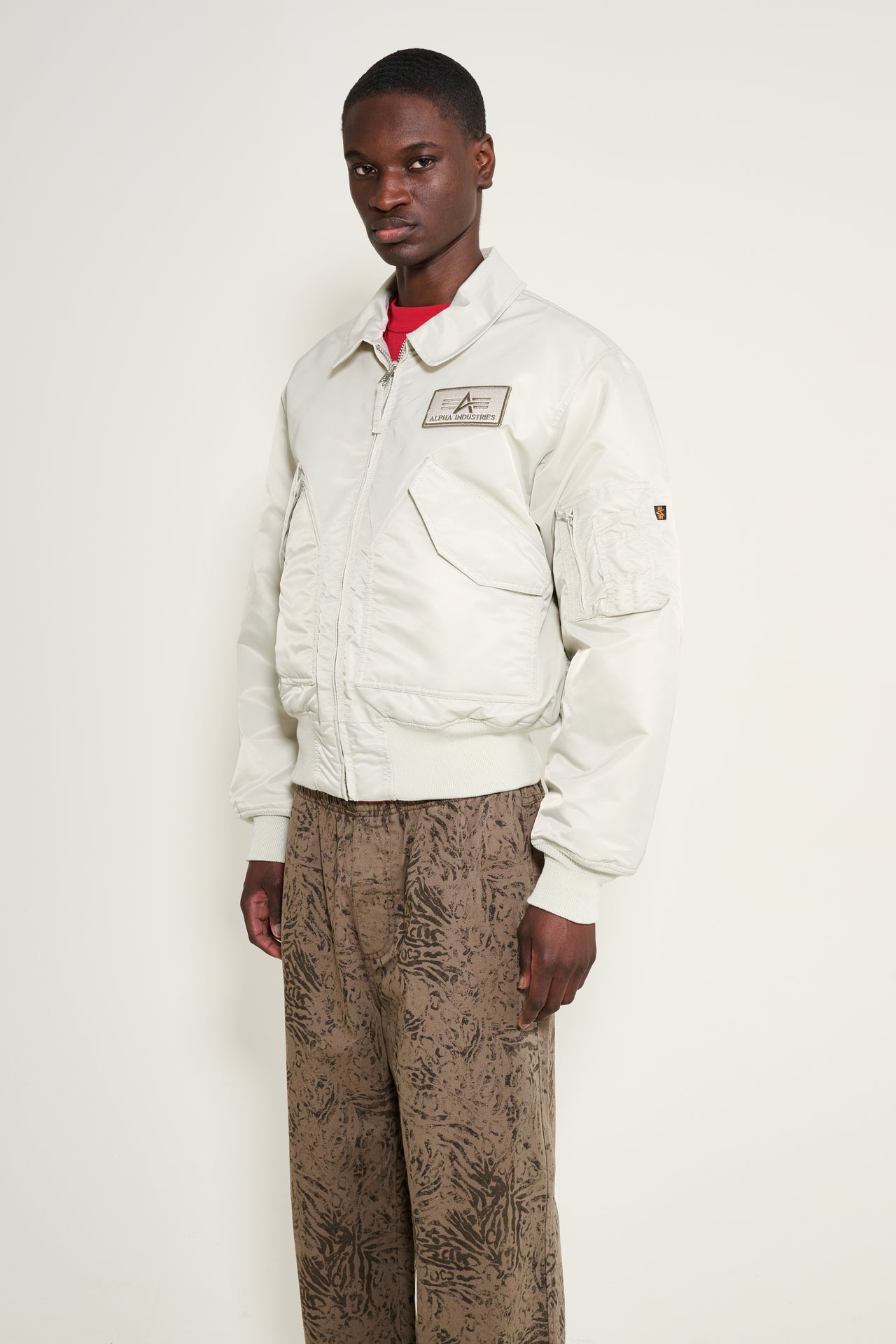 Alpha Industries CWU-45 Heritage Bomber Jacket Stone