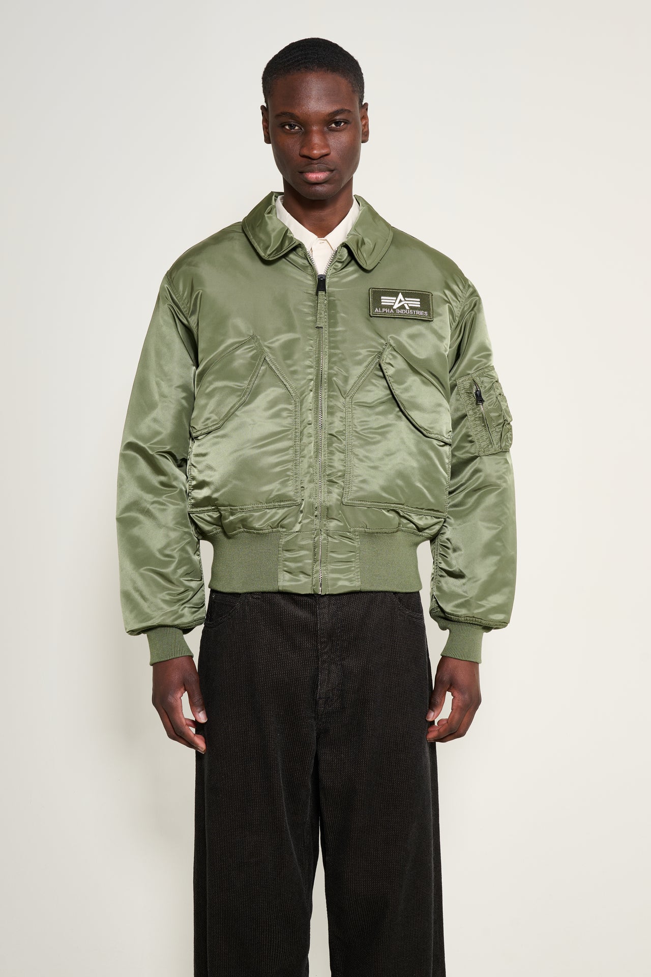 Alpha Industries CWU-45 Heritage Bomber Jacket Sage Green