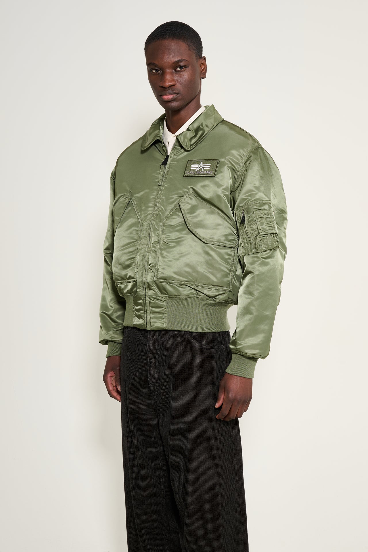 Alpha Industries CWU-45 Heritage Bomber Jacket Sage Green