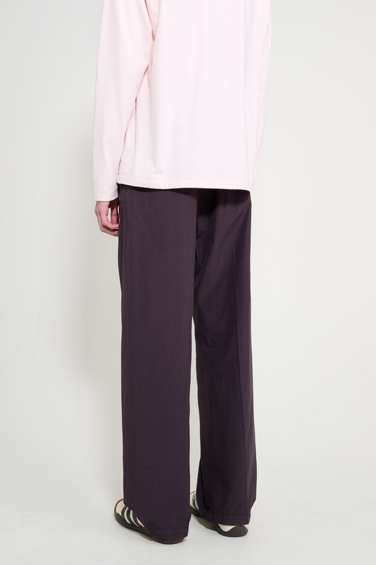 Auralee Garment-Dyed Finx Shuttle Weather One-Tuck Slacks Dark Brown