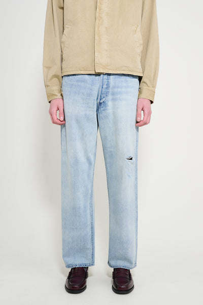 Auralee Faded Selvedge Light Denim Wide Pants Light Indigo – Très Bien
