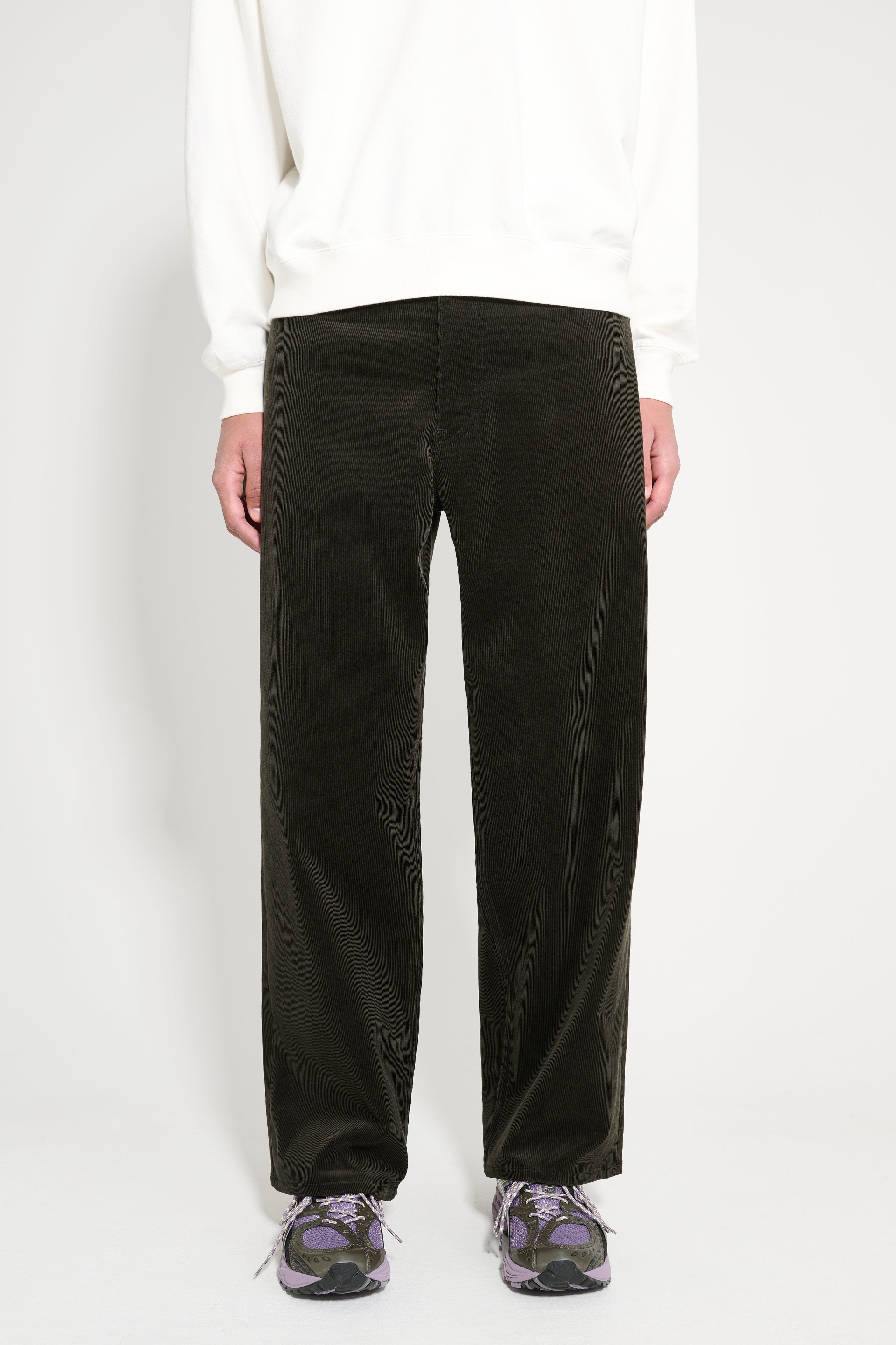 Auralee Finx Corduroy Pants Dark Brown