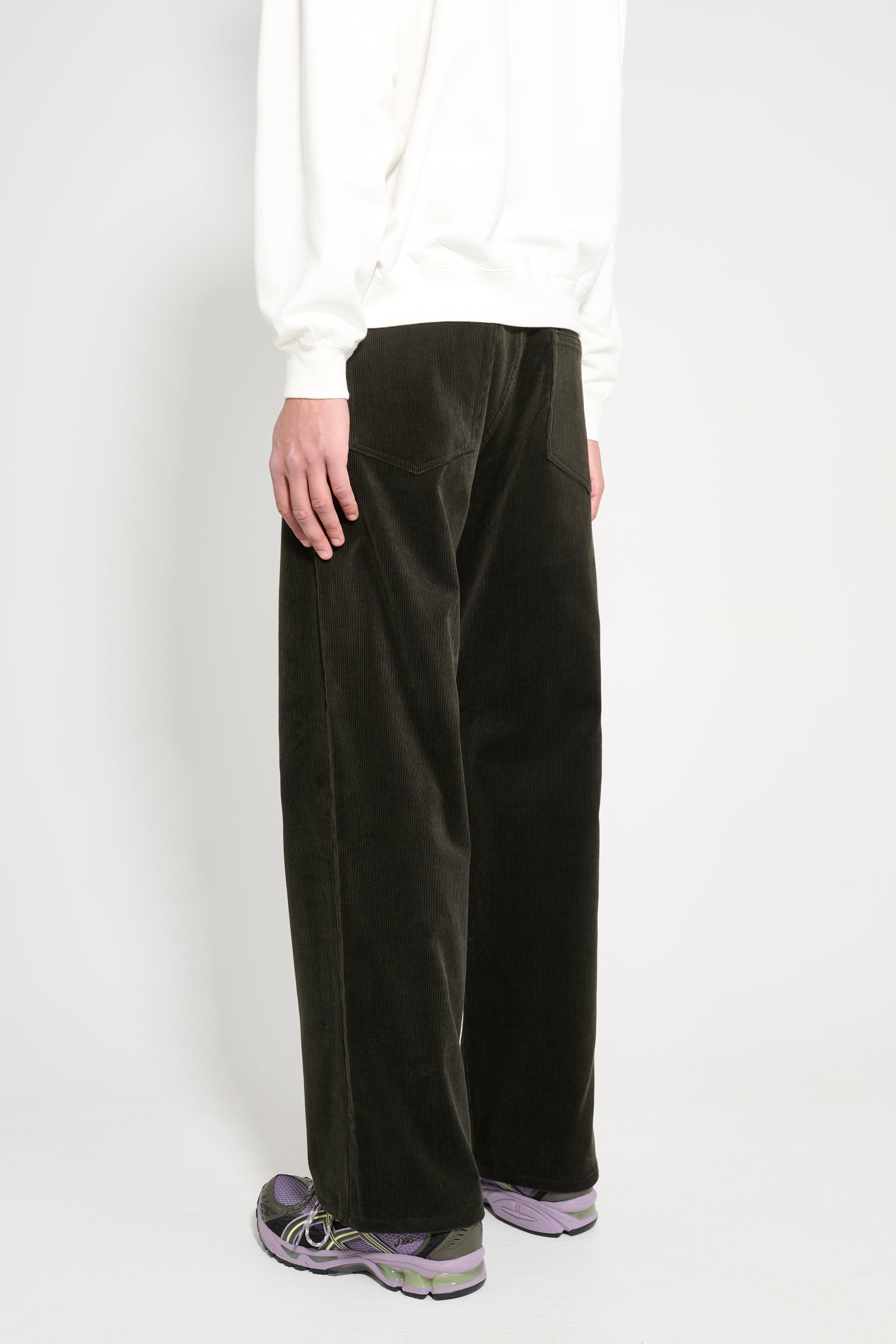 Auralee Finx Corduroy Pants Dark Brown