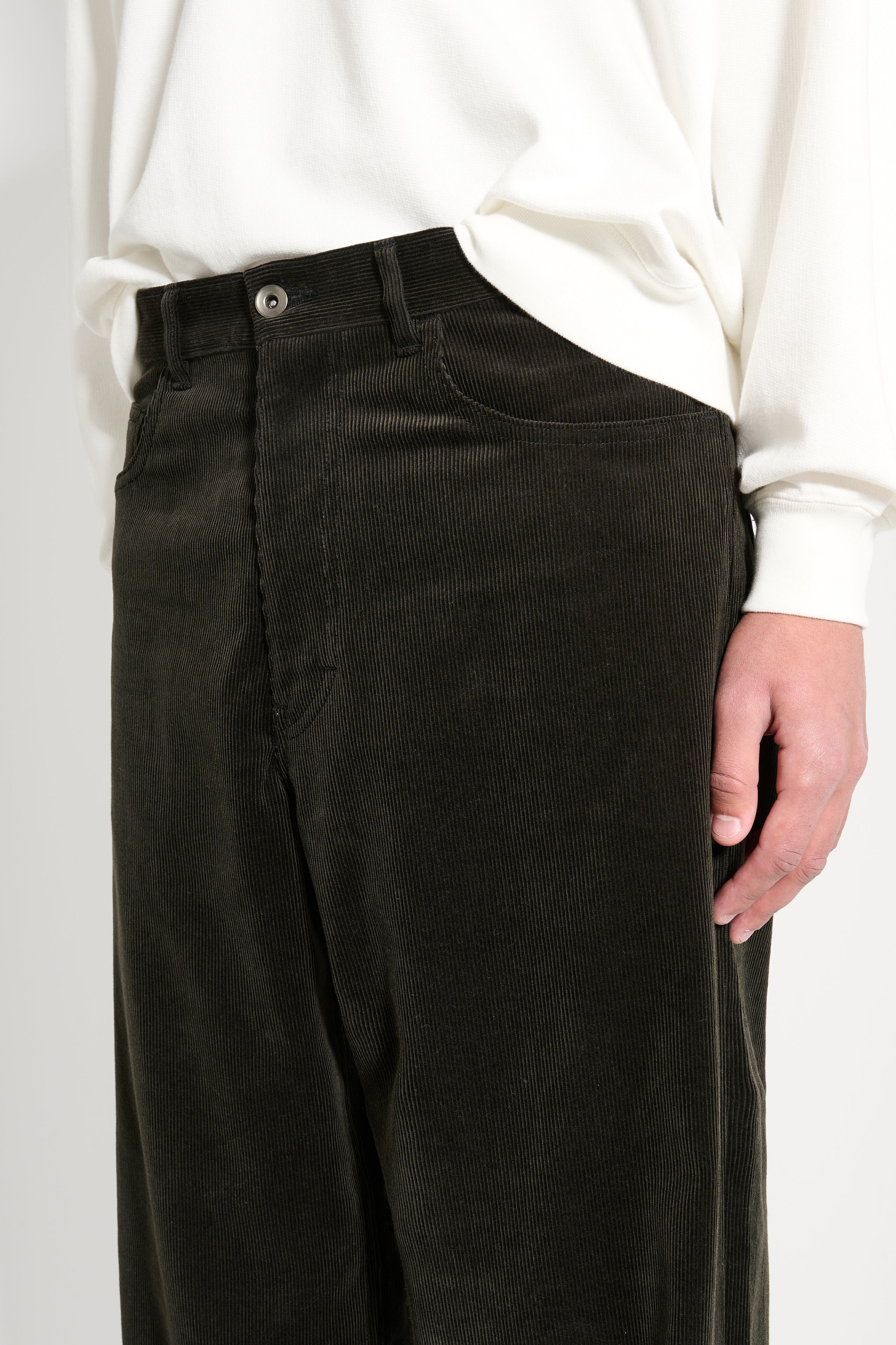 Auralee Finx Corduroy Pants Dark Brown