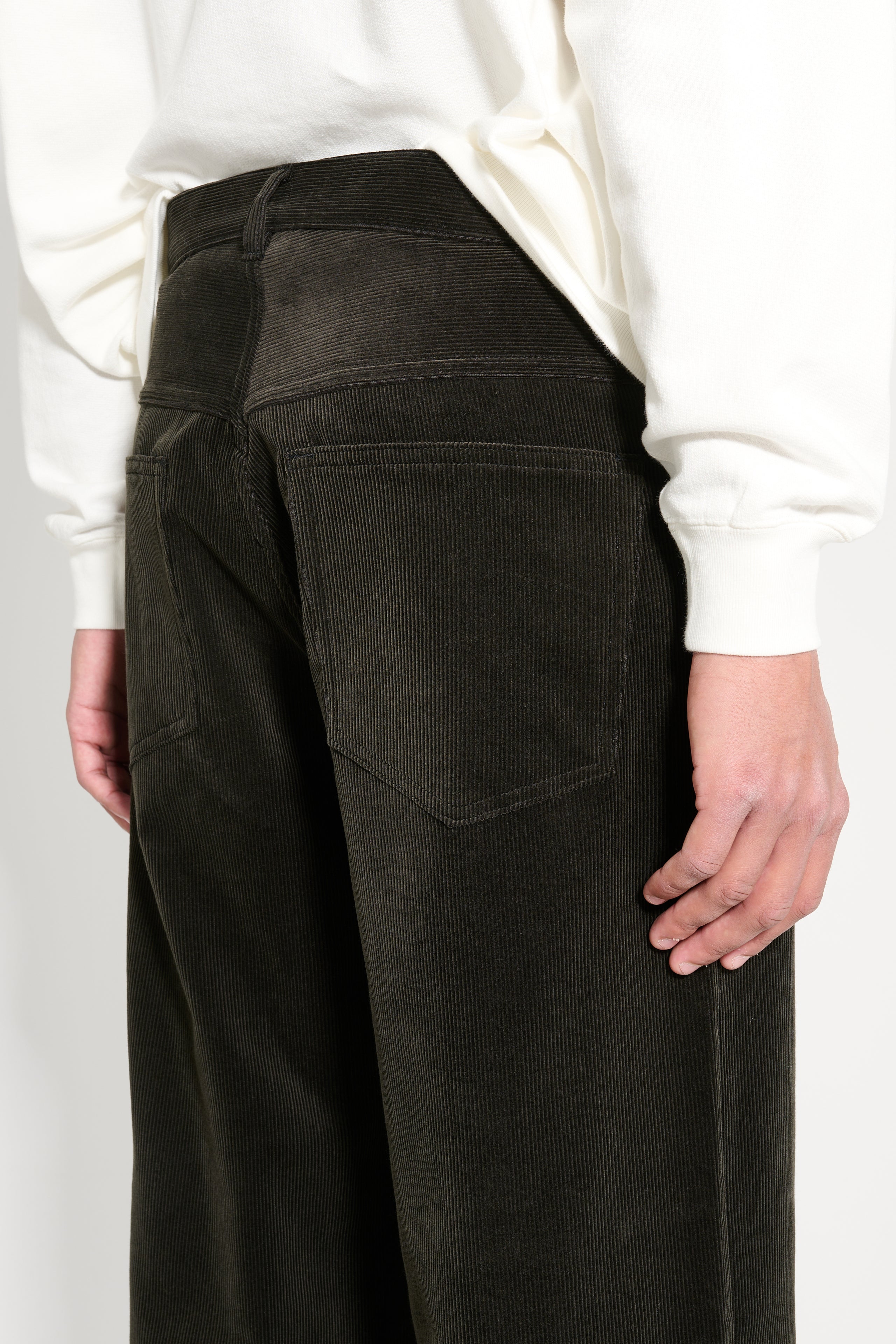 Auralee Finx Corduroy Pants Dark Brown