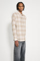Auralee Airy Wool Check Shirt Yellow Grey Check