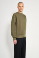 Auralee Flat Yarn Rib Knit P/O Khaki