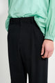 Auralee Light Cotton Wool Viyella Slacks Black