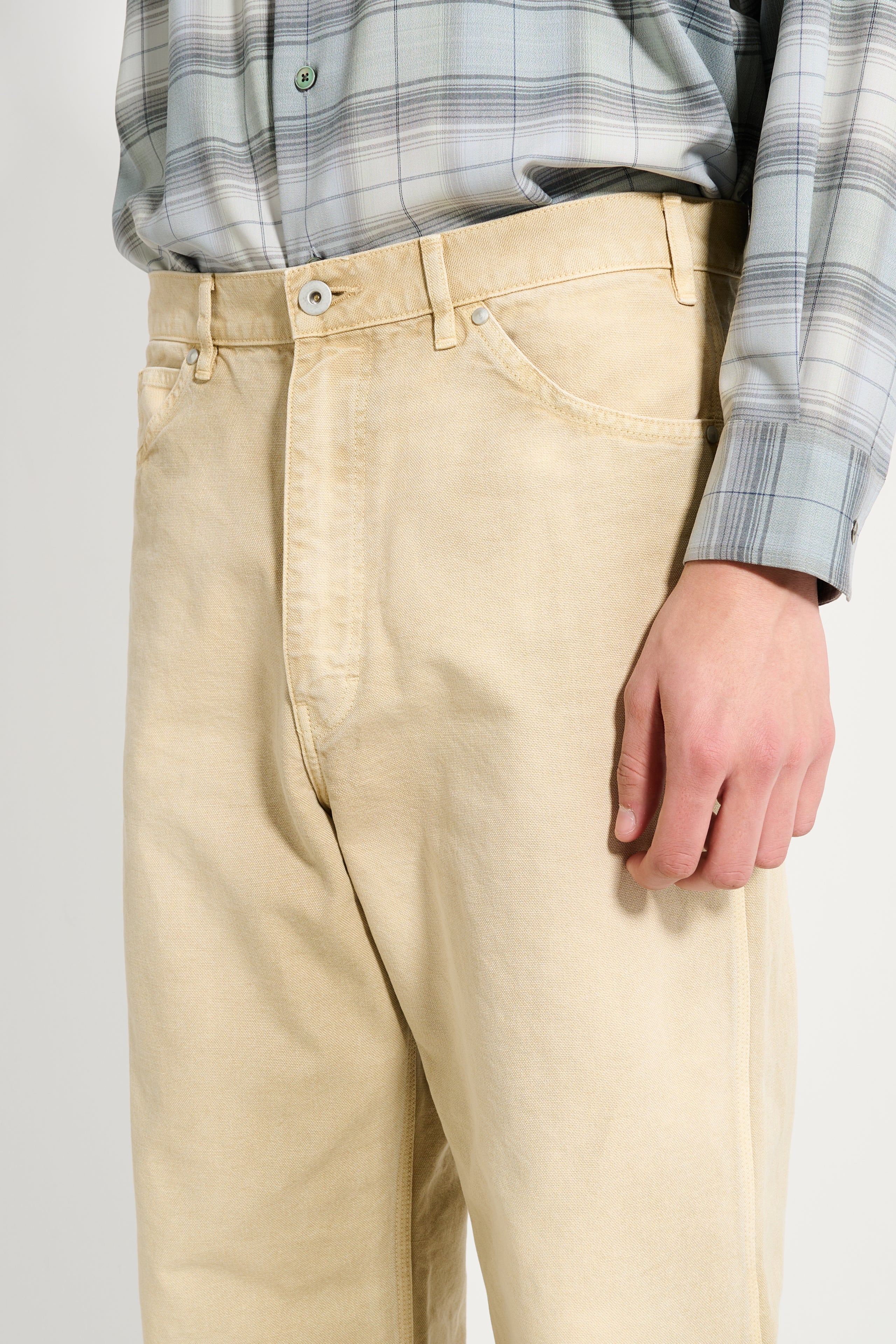 Auralee Organic Cotton Duck Pants Light Beige