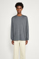 Auralee Wool Soft Jersey L/S Tee Top Charcoal