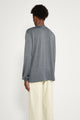 Auralee Wool Soft Jersey L/S Tee Top Charcoal