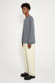 Auralee Washed Baggy Satin Bleached Baker Pants Dusty Ivory