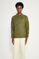 Auralee Brushed Super Kid Mohair Knit Polo Olive