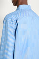 Auralee Cotton Silk Stripe Shirt Blue Stripe