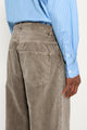 Auralee Pigment Dyed Finx Corduroy Wide 5P Pants Olive Brown