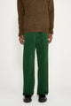Auralee Pigment Dyed Finx Corduroy Wide 5P Pants Forest Green