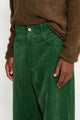 Auralee Pigment Dyed Finx Corduroy Wide 5P Pants Forest Green