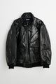 Auralee Lamb Leather Zip Blouson Black