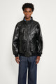 Auralee Lamb Leather Zip Blouson Black