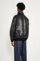 Auralee Lamb Leather Zip Blouson Black