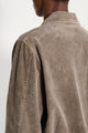 Auralee Pigment Dyed Finx Corduroy Blouson Olive Brown