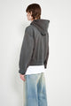 Auralee Product Dyed Pima Light Zip Hoodie Ink Black