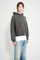 Auralee Product Dyed Pima Light Zip Hoodie Ink Black
