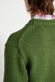 Auralee Wool Cashmere Felted Knit Cardigan Olive