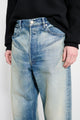 Auralee Selvedge Faded Heavy Denim Wide Pants Faded Indigo