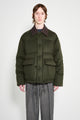 Auralee Baby Camel Flannel Down Blouson Dark Olive