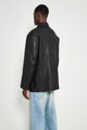 Auralee Textured Lamb Leather Jacket Black